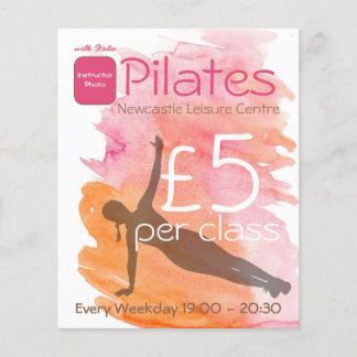 Flyer für Werbung der Pilates-Klasse
