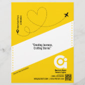 Flyer Gelbe Vorlage für Reisebüros (Hinten)