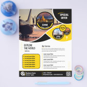Flyer Gelbe Vorlage für Reisebüros (Einzeln)