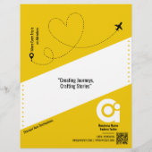 Flyer Gelbe Vorlage für Reisebüros (Hinten)