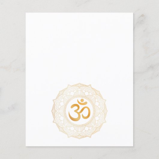 FLYER: GOLD MANDALA & OHM FLYER (Hinten)