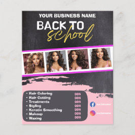 Flyer Haarstylistin Zurück zu Schulkauf Flyer