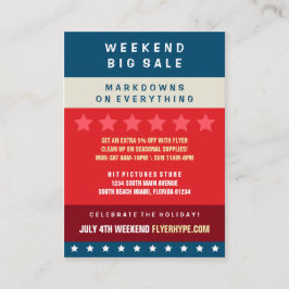 Flyer Hype Badge Store Sale Marketing Vertical V6 Visitenkarte