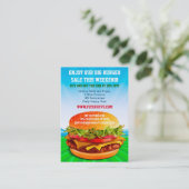 Flyer Hype Burger Cafe Restaurant Eatery Food Visitenkarte (Stehend Vorderseite)