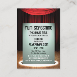 Flyer Hype Cinema Film Screening Event Promotion Visitenkarte