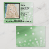 Flyer Hype Green Glow Headshot Business Card Visitenkarte (Vorne/Hinten)