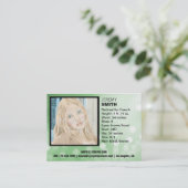 Flyer Hype Green Glow Headshot Business Card Visitenkarte (Stehend Vorderseite)
