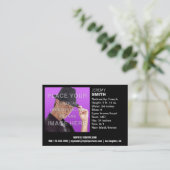 Flyer Hype Night Glow Headshot Business Card Visitenkarte (Stehend Vorderseite)