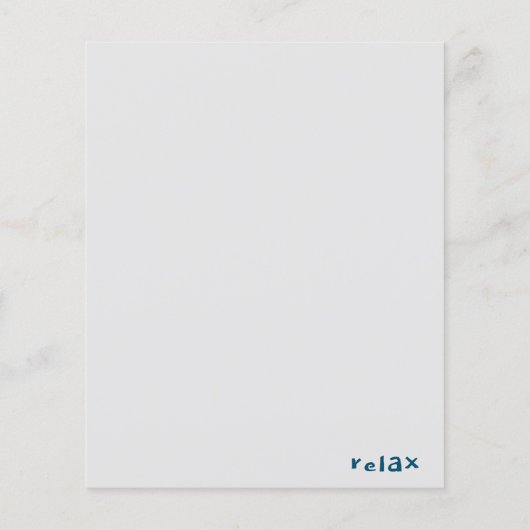 Flyer, ich sehe dich ruhig, Erholung! Flyer (Hinten)