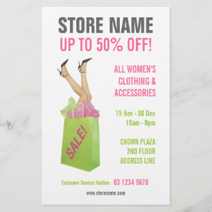 Flyer im Bekleidungsgeschäft