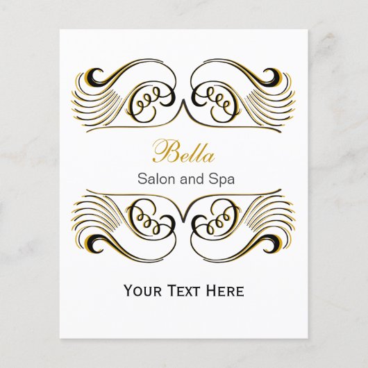 Flyer in Gelb, Schwarz und Weiß (Vorne)