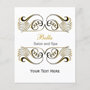 Flyer in Gelb, Schwarz und Weiß