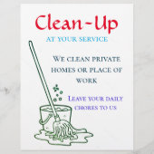 Flyer individuell anpassen - Reinigungsservice (Hinten)