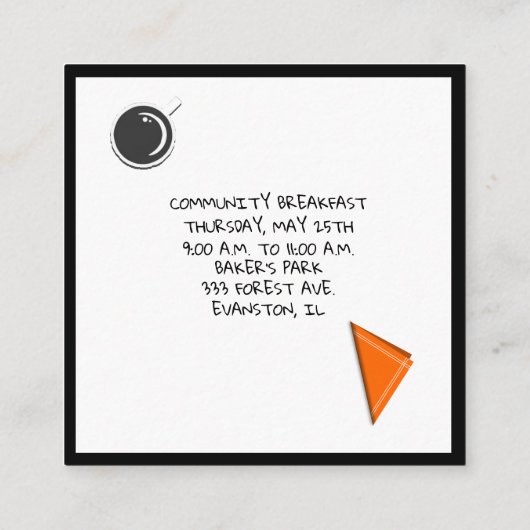 Flyer-Karte Quadratische Visitenkarte (Rückseite)