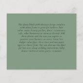 FLYER-KOSTENLOSE Vorlage für Abstrakte, grüne Flyer (Hinten)