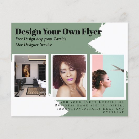 FLYER-KOSTENLOSE Vorlage für Abstrakte, grüne Flyer (Vorne)