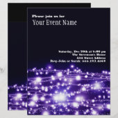 Flyer lila Sparkling Stars (Vorne/Hinten)