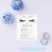 Flyer Makeup Beauty Glitzer Silberweiße Lashes (Einzeln)