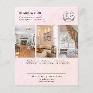 Flyer Minimalistisch Business Marketing Logo und