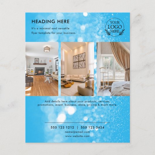 Flyer Minimalistisch Business Marketing | Logo und (Vorne)