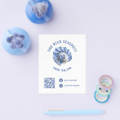 Flyer mit blauem Muschel (Einzeln)