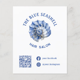 Flyer mit blauem Muschel