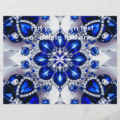 Flyer mit blauweißem Farbdesign (Vorne)