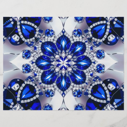 Flyer mit blauweißem Farbdesign (Hinten)