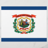 Flyer mit der Fahne von West Virginia, USA (Hinten)