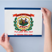 Flyer mit der Fahne von West Virginia, USA (Hand)