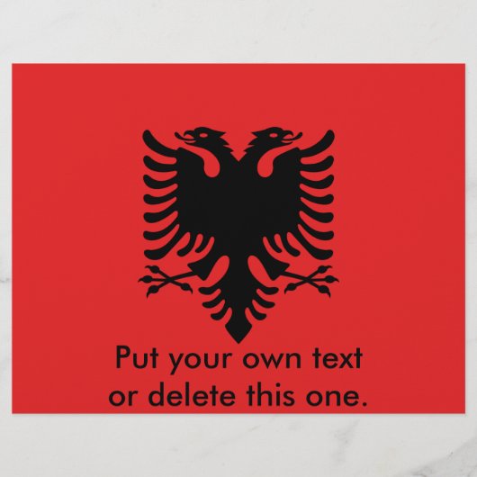 Flyer mit der Flagge Albaniens (Vorne)