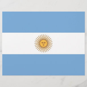 Flyer mit der Flagge Argentiniens