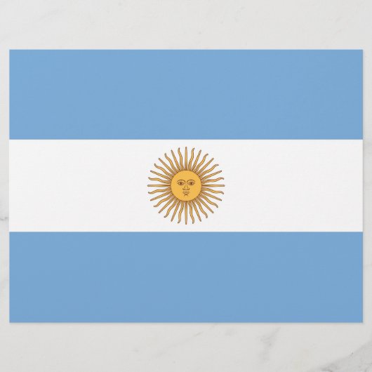 Flyer mit der Flagge Argentiniens (Vorne)
