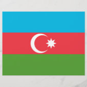 Flyer mit der Flagge Aserbaidschans (Hinten)