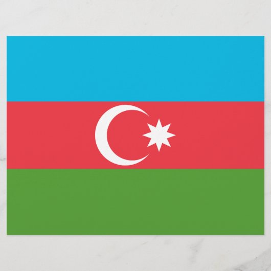 Flyer mit der Flagge Aserbaidschans (Hinten)