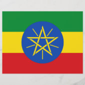 Flyer mit der Flagge Äthiopiens (Vorne)