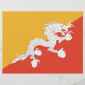 Flyer mit der Flagge Bhutans (Hinten)