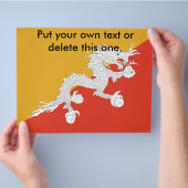 Flyer mit der Flagge Bhutans (Hand)