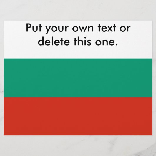 Flyer mit der Flagge Bulgariens (Vorne)