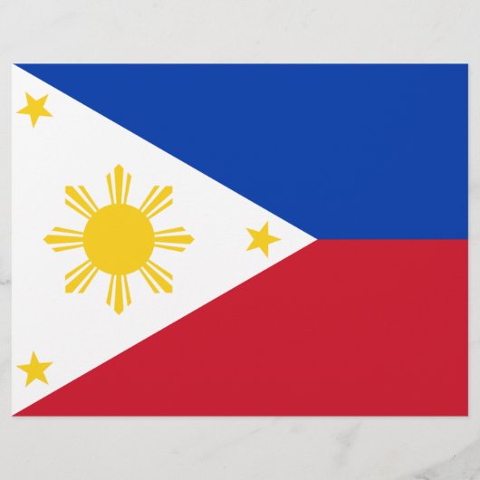 Flyer mit der Flagge der Philippinen (Hinten)