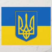 Flyer mit der Flagge der Ukraine (Hinten)