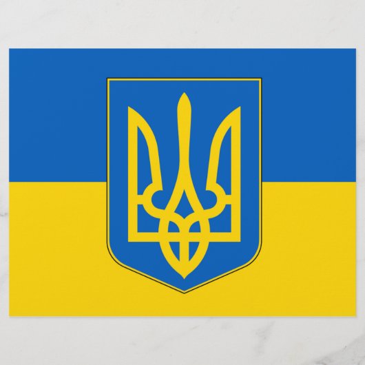 Flyer mit der Flagge der Ukraine (Hinten)