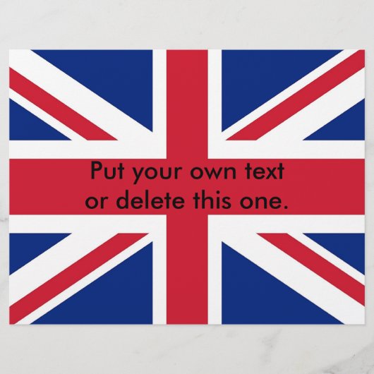 Flyer mit der Flagge des Vereinigten Königreichs (Vorne)