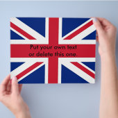 Flyer mit der Flagge des Vereinigten Königreichs (Hand)