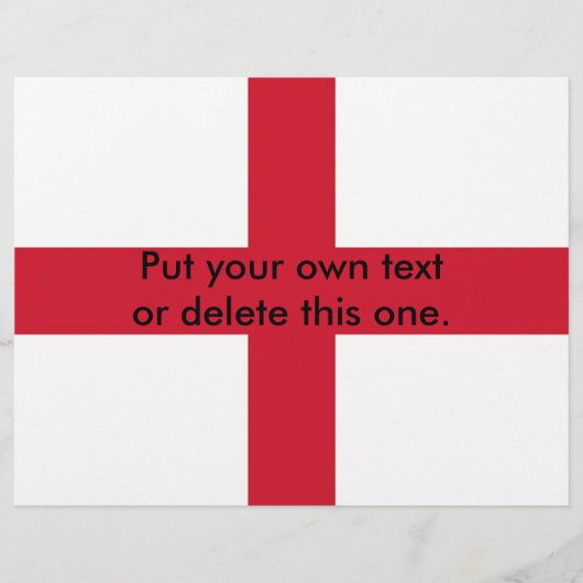 Flyer mit der Flagge Englands (Vorne)