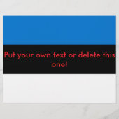 Flyer mit der Flagge Estlands (Vorne)