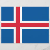 Flyer mit der Flagge Islands (Vorne)