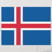 Flyer mit der Flagge Islands (Hinten)