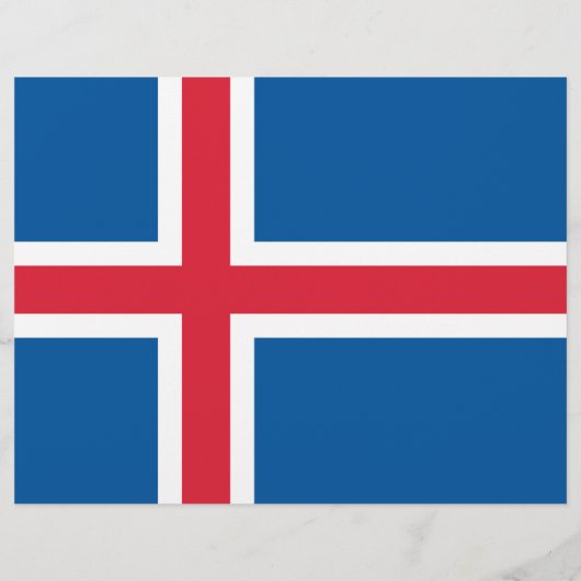 Flyer mit der Flagge Islands (Hinten)