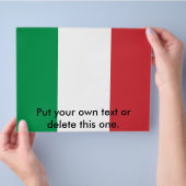 Flyer mit der Flagge Italiens (Hand)